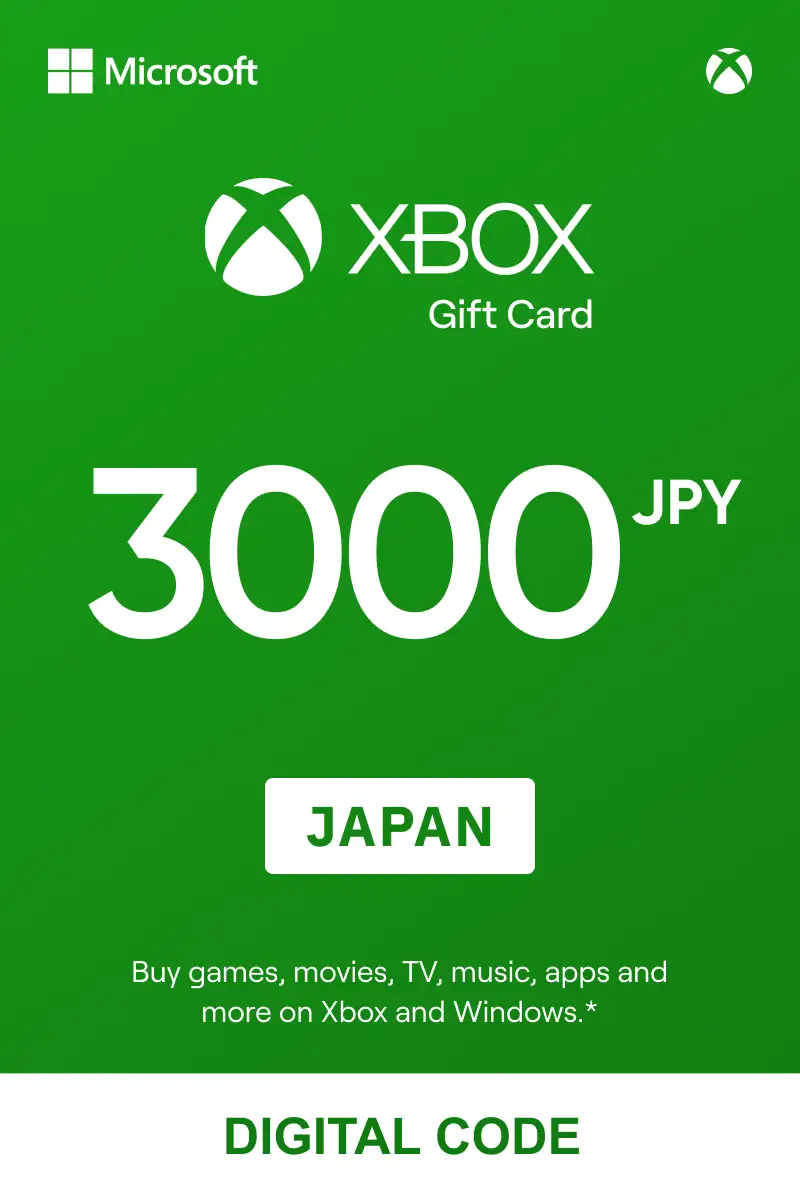 Xbox 3000 JPY Gift Card (Japan) - Digital Key