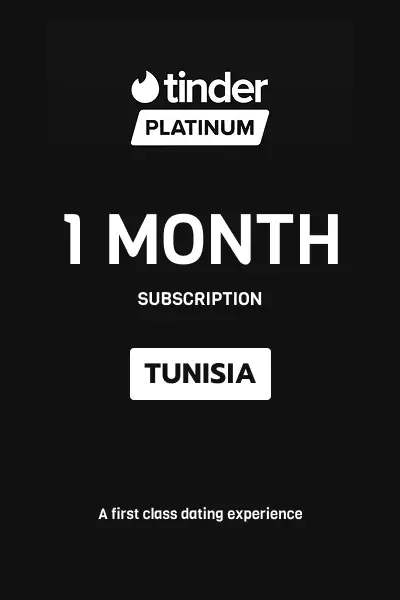 Tinder Platinum 1 Month Subscription (Tunisia) - Digital Key