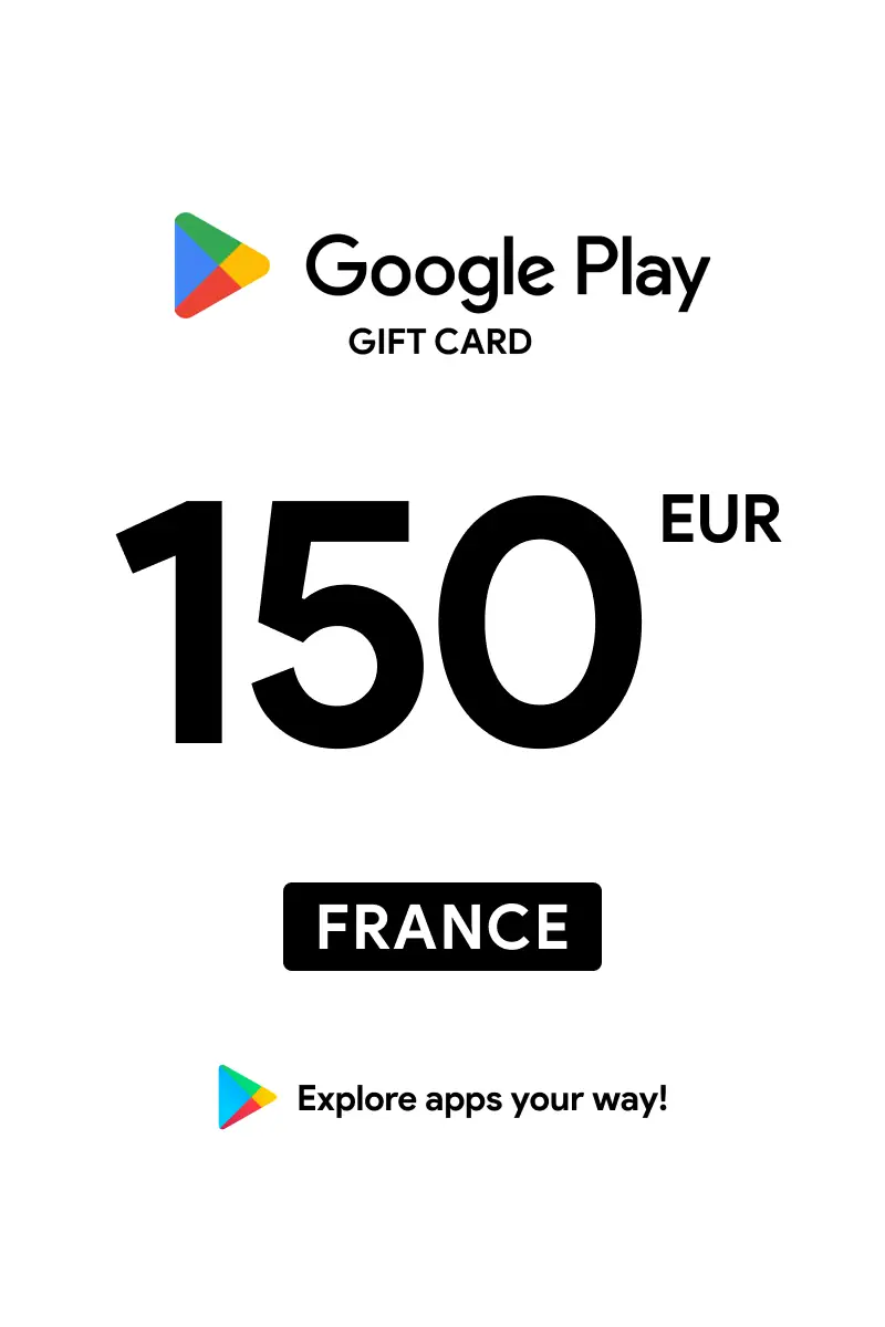 Google Play 150 EUR Gift Card (France) - Digital Key