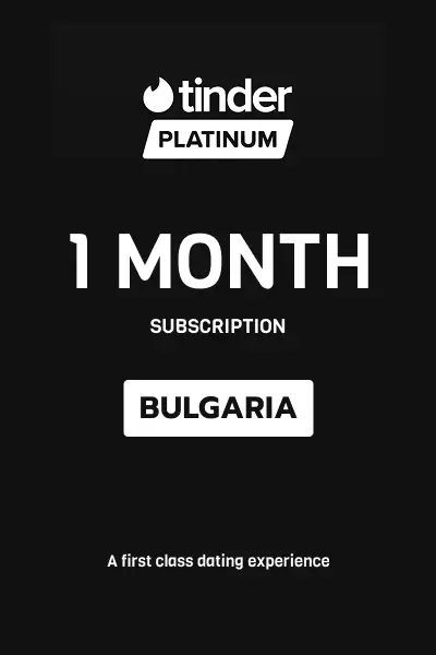Tinder Platinum 1 Month Subscription (Bulgaria) - Digital Key