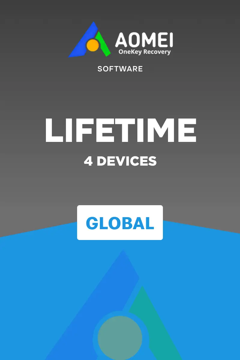 AOMEI OneKey Recovery Family Pack Edition (Global) - 4 Device Lifetime - Digital Key