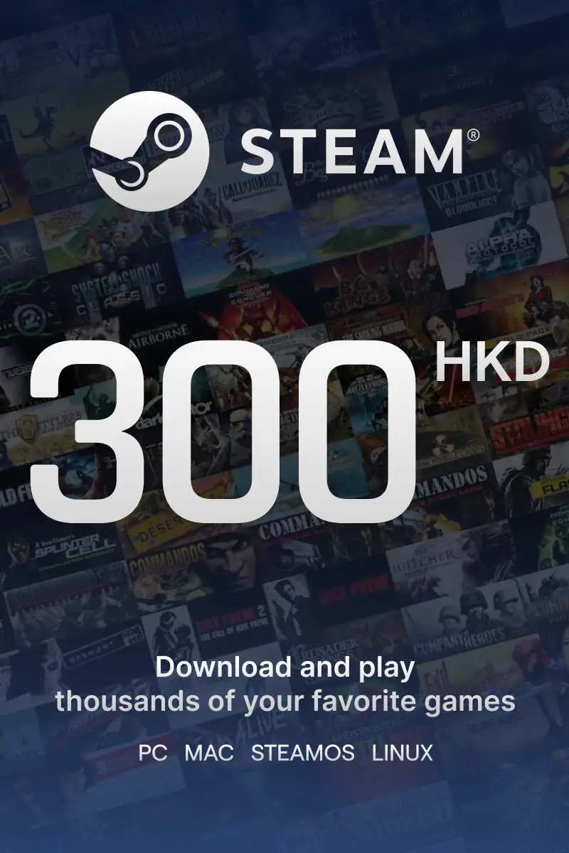 

Steam Wallet $300 HKD Gift Card (HK) - Digital Code