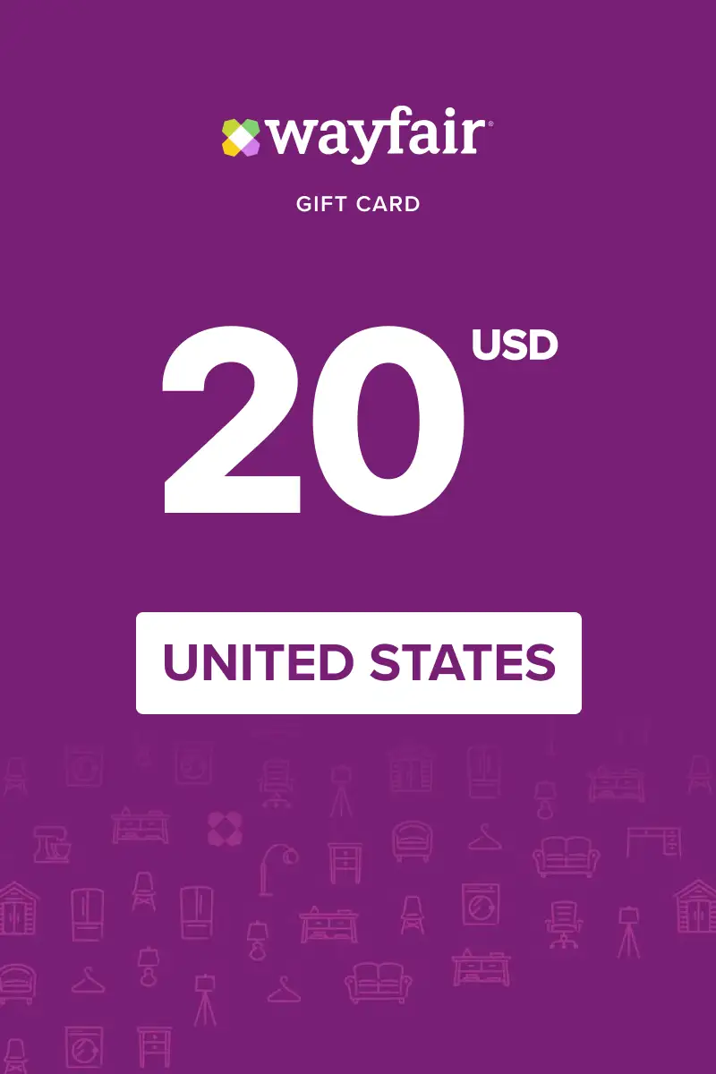 Wayfair 20 USD Gift Card (United States) - Digital Key