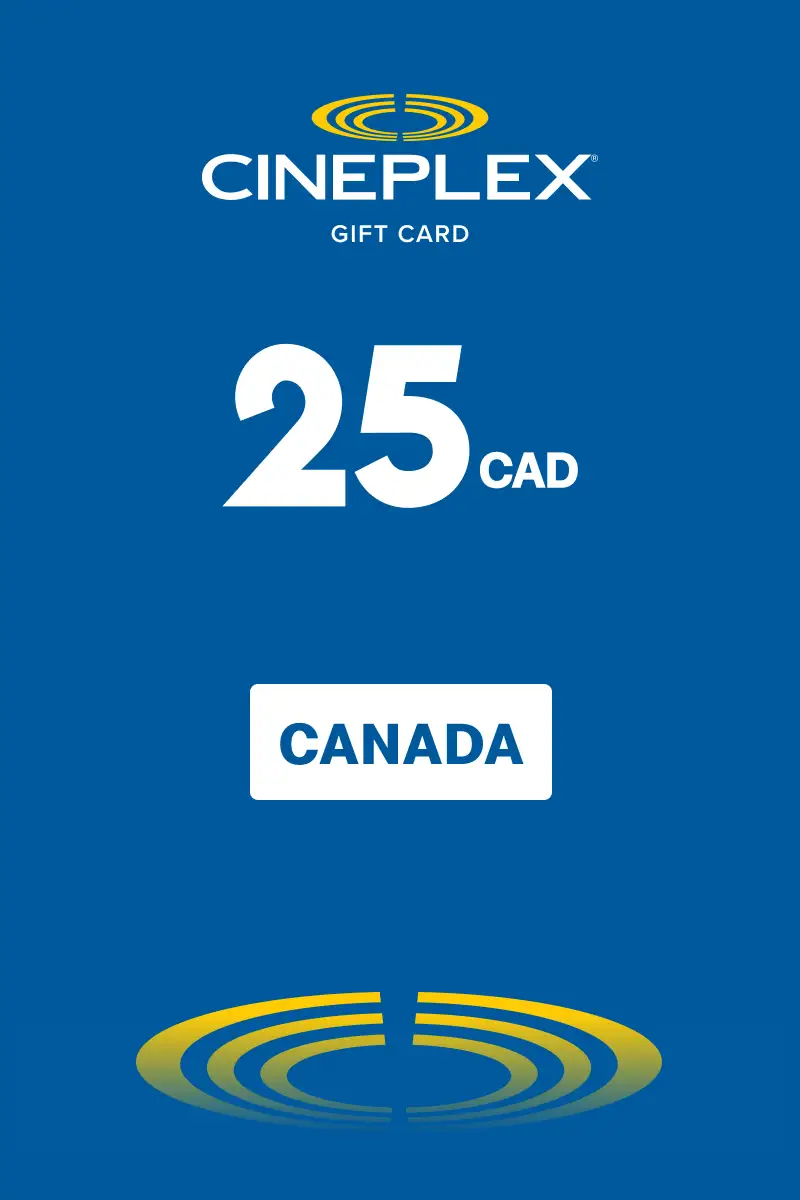Cineplex 25 CAD Gift Card (Canada) - Digital Key