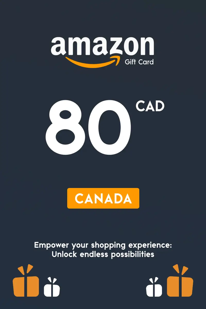 Amazon 80 CAD Gift Card (Canada) - Digital Key