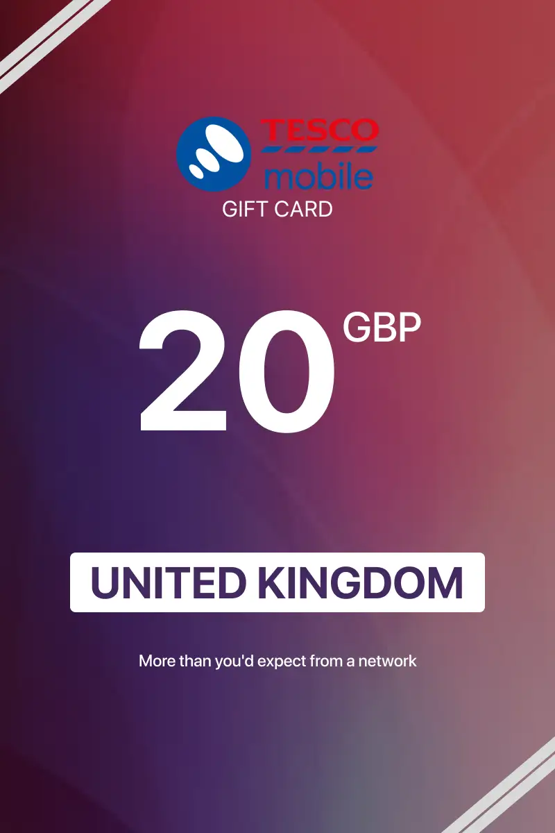 Tesco Mobile 20 GBP Gift Card (United Kingdom) - Digital Key
