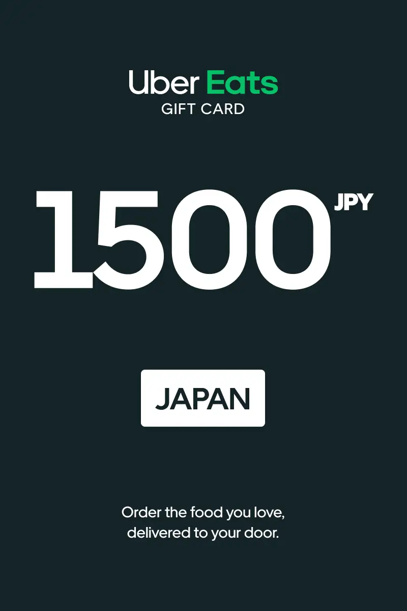 Uber Eats 1500 JPY Gift Card (Japan) - Digital key