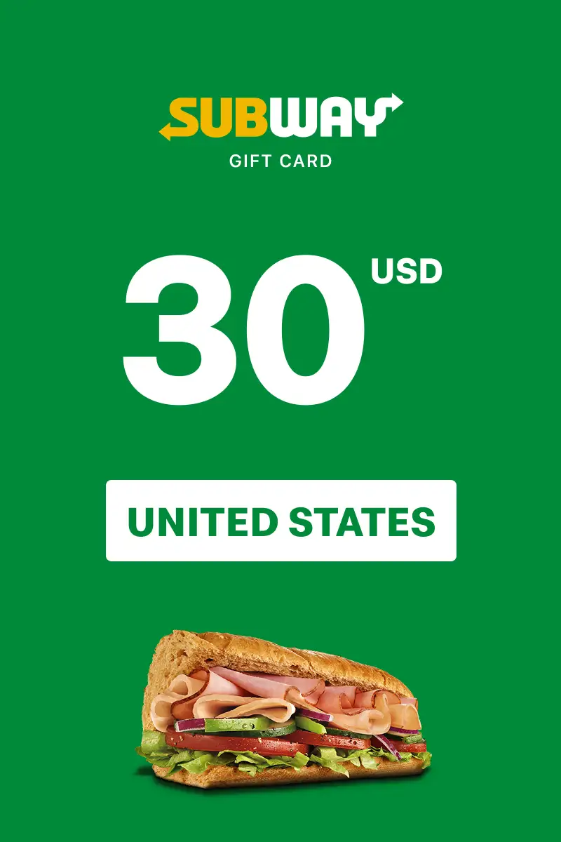 Subway 30 USD Gift Card (United States) - Digital Key