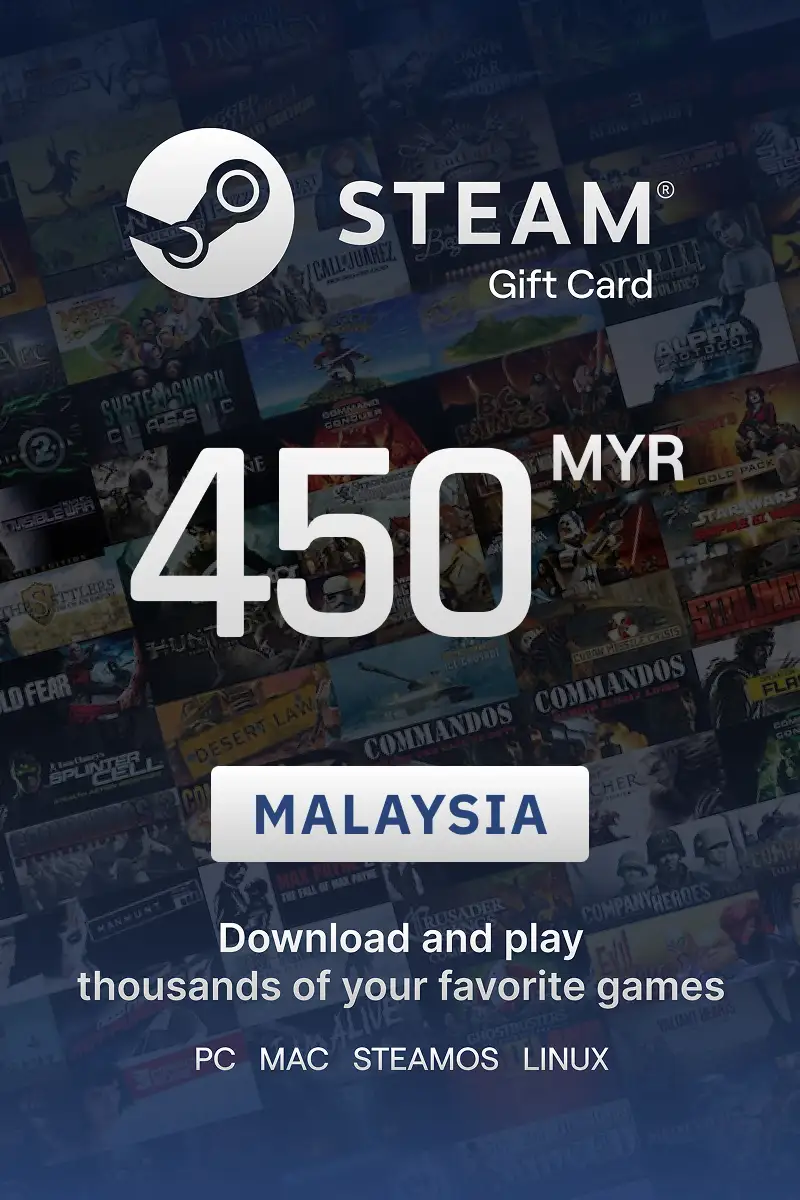 Steam Wallet 450 MYR Gift Card (Malaysia) - Digital Key