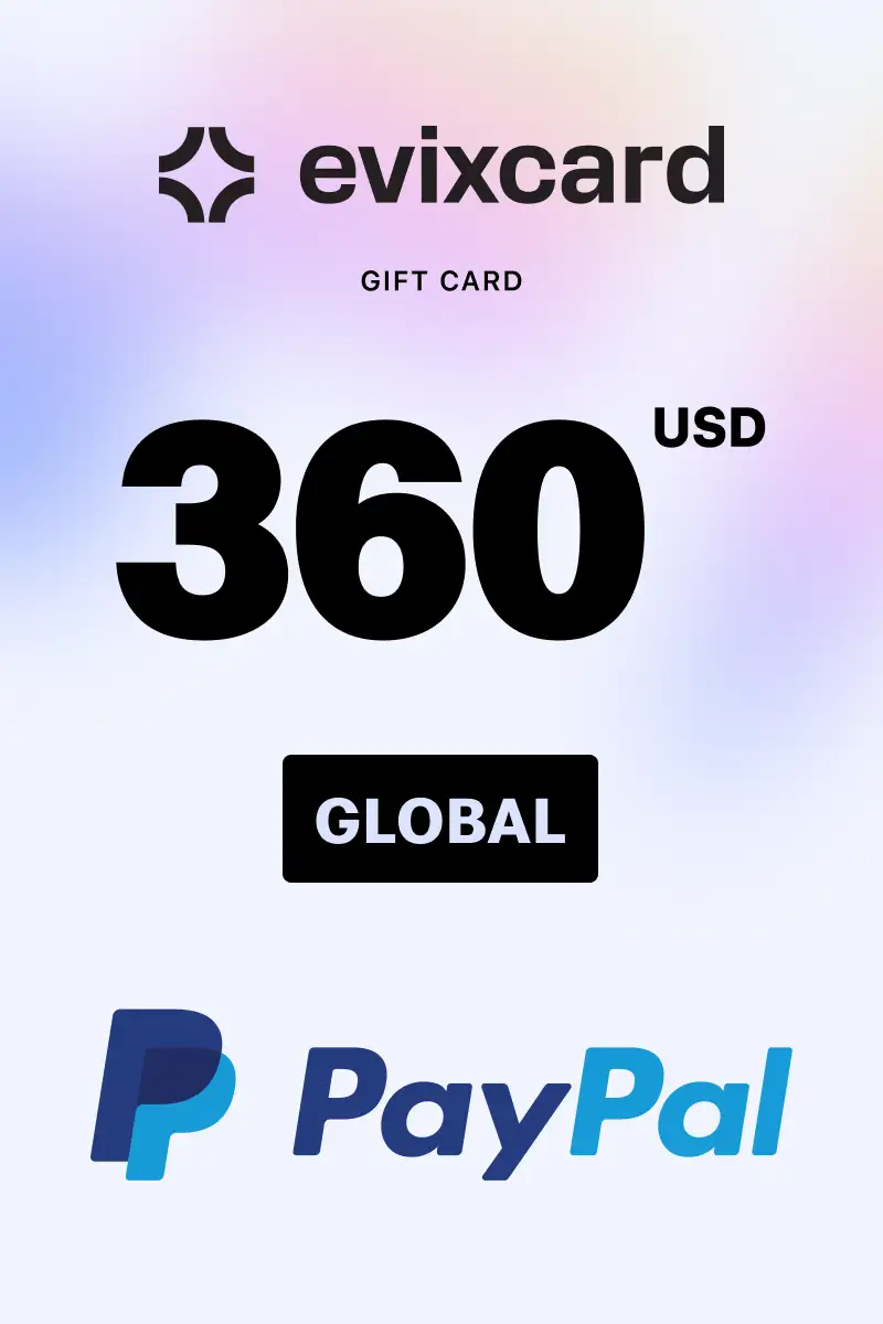 EvixCard PayPal 360 USD Gift Card (Global) - Digital Key
