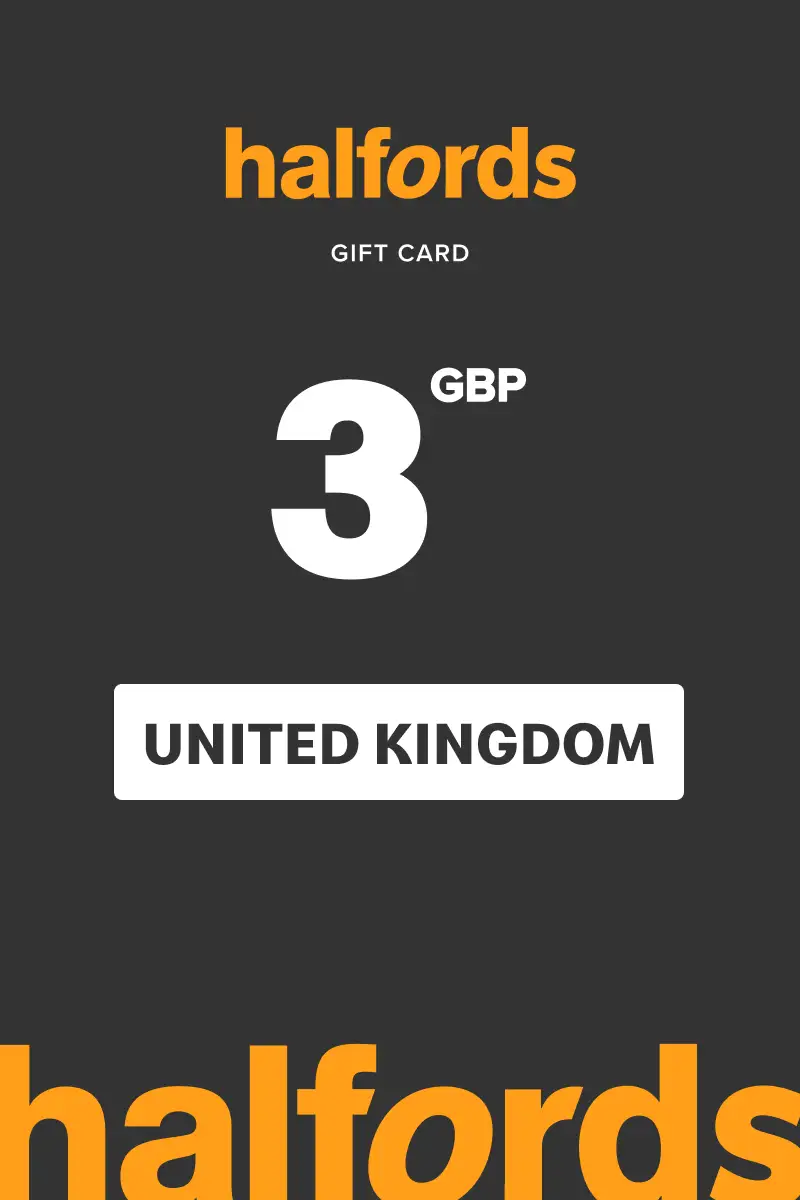 Halfords 3 GBP Gift Card (United Kingdom) - Digital Key