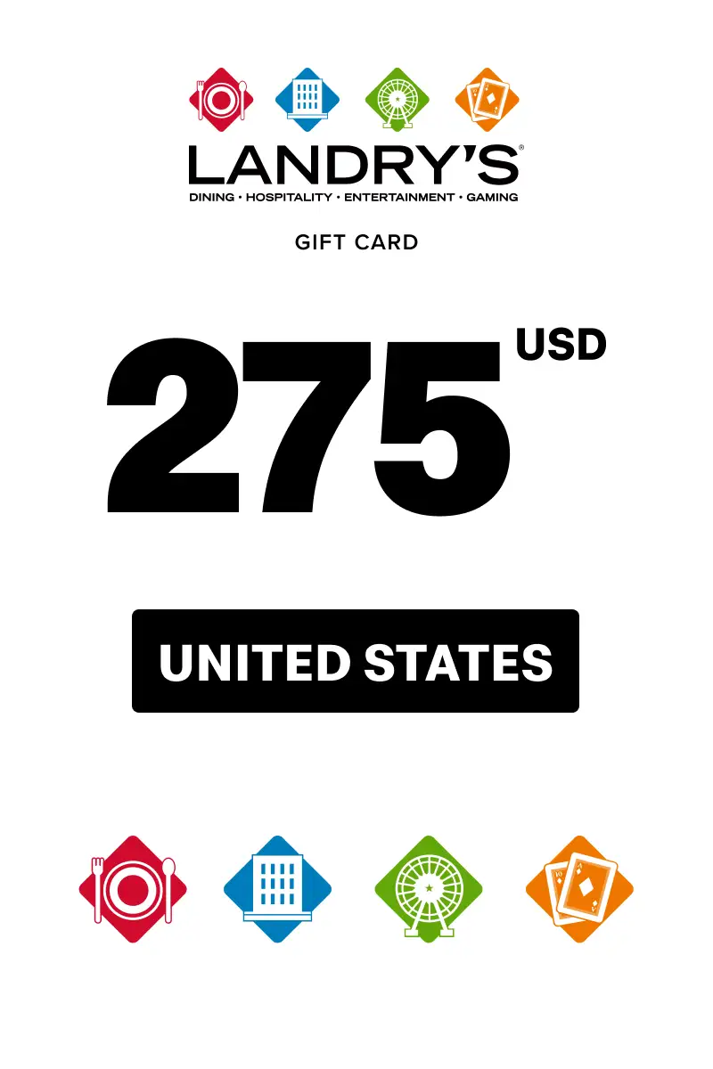 Landrys Restaurant 275 USD Gift Card (United States) - Digital Key