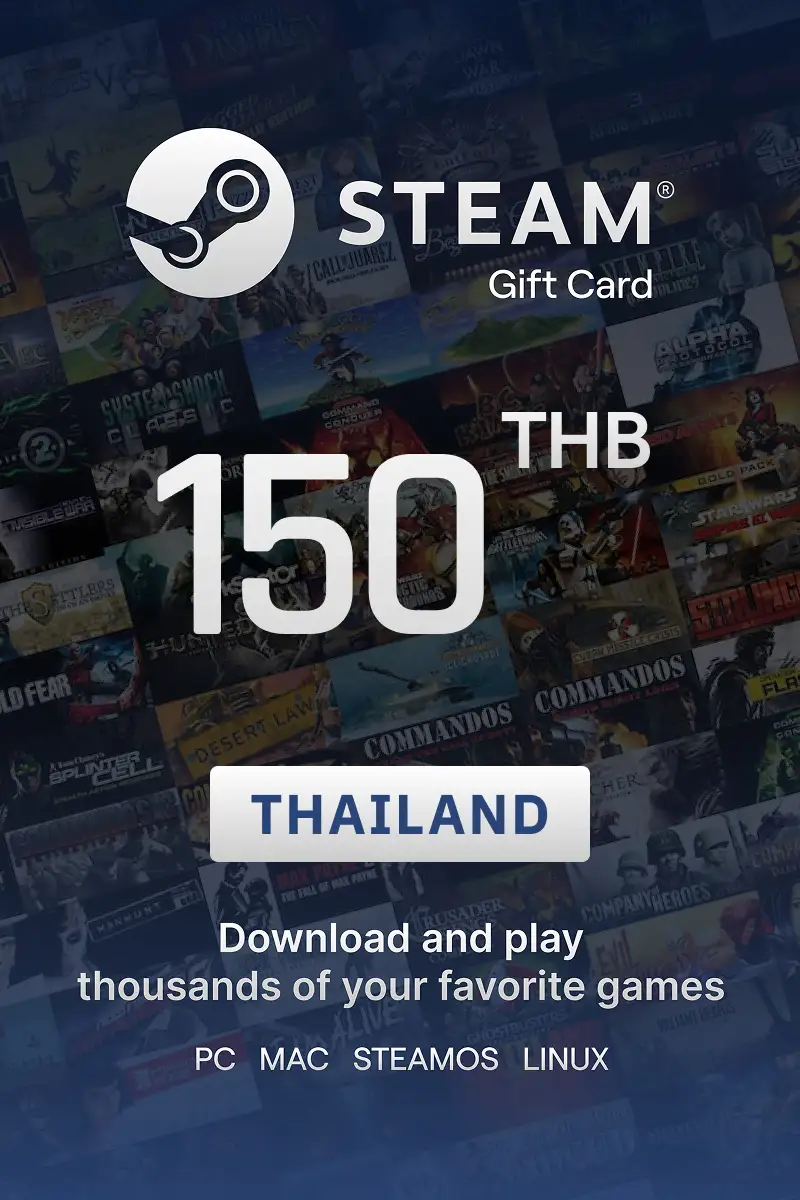 Steam Wallet 150 THB Gift Card (Thailand) - Digital Key
