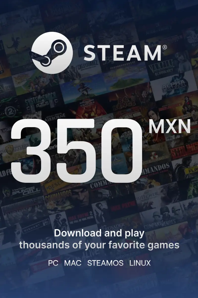 

Steam Wallet $350 MXN Gift Card (MX) - Digital Code