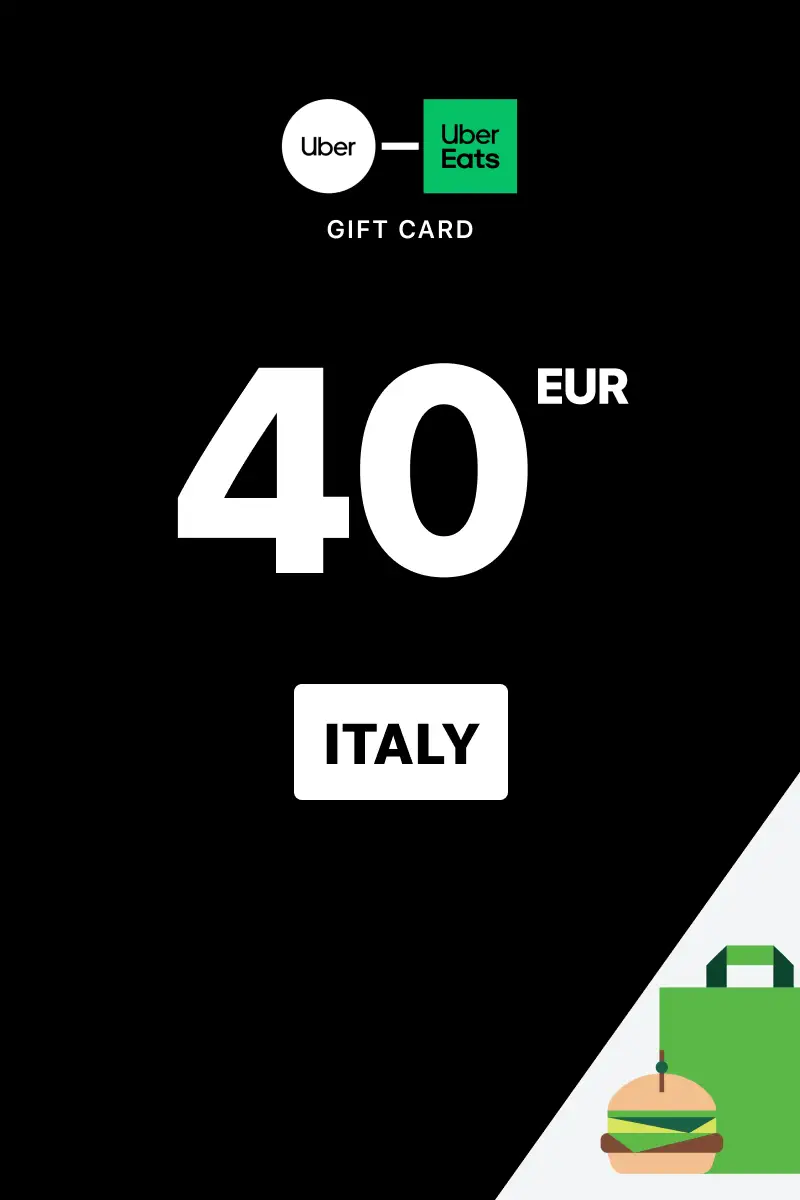Uber Rides and Uber Eats 40 EUR Gift Card (Italy) - Digital Key