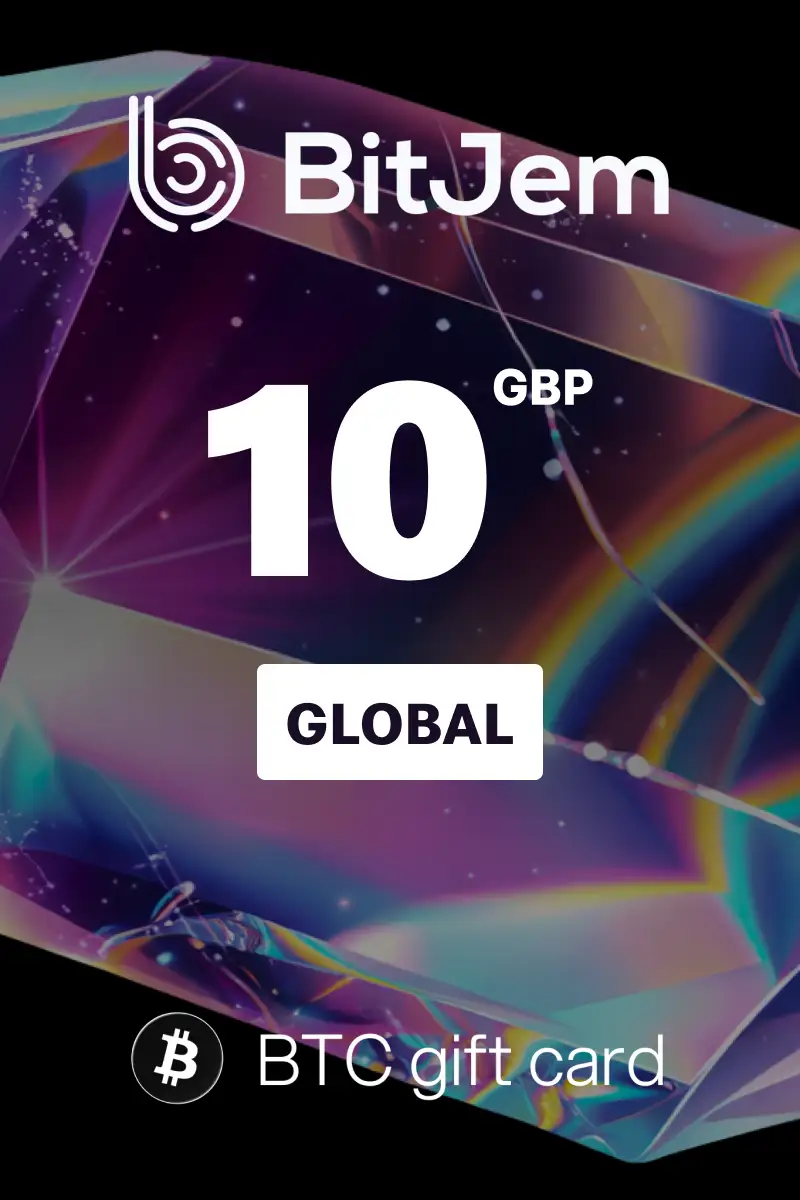 BitJem (BTC) 10 GBP Crypto Gift Card (Global) - Digital Key