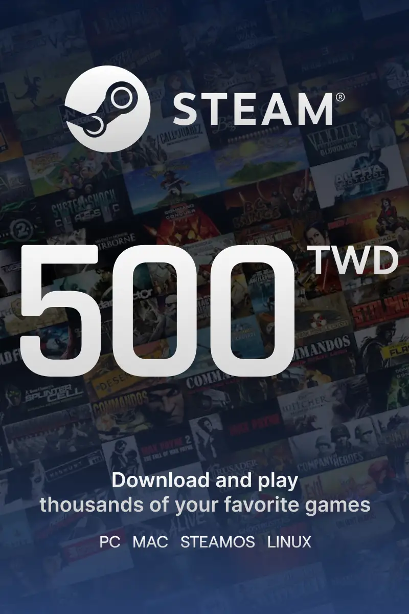 

Steam Wallet $500 TWD Gift Card (TW) - Digital Code