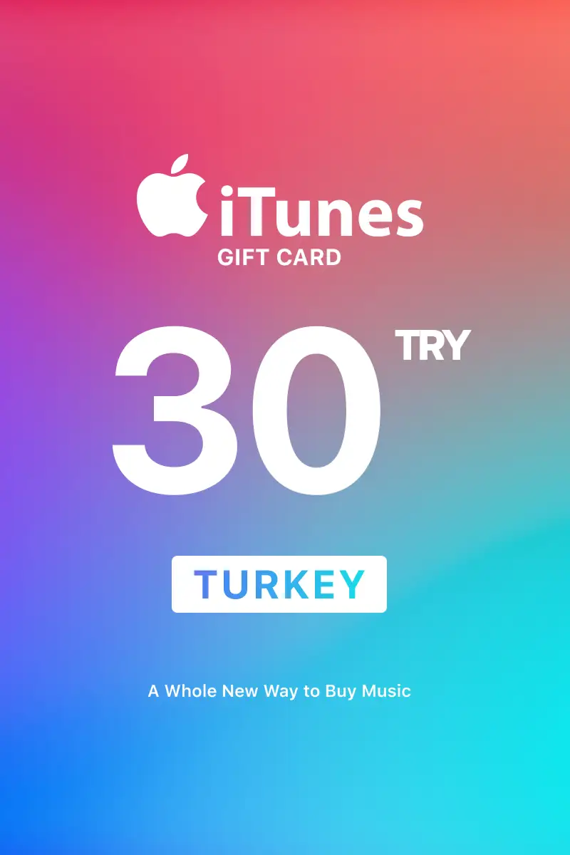 Apple iTunes 30 TRY Gift Card (Turkey) - Digital Key