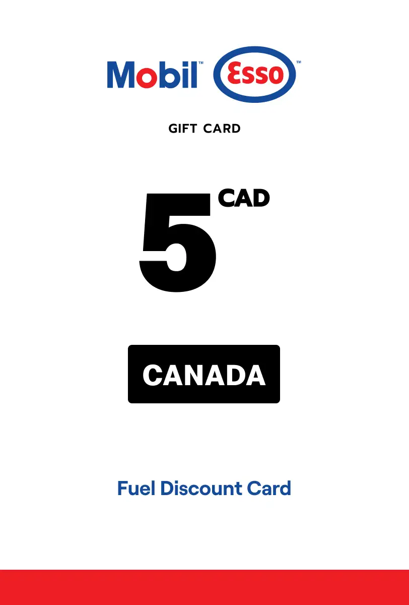 Esso and Mobil Fuel Discount Card 5 CAD Gift Card (Canada) - Digital Key