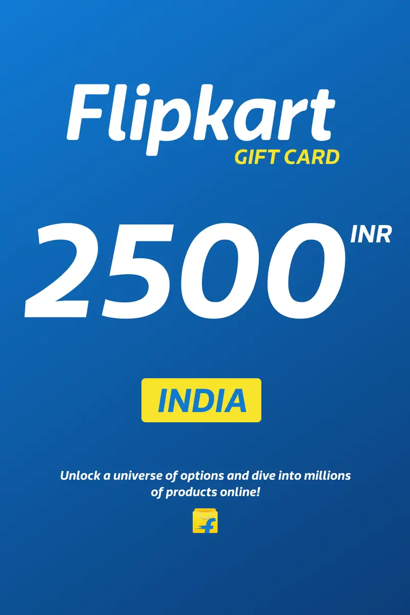 Flipkart 2500 INR Gift Card (India) - Digital Key