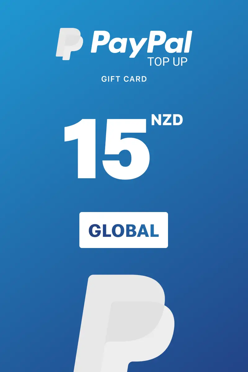 PayPal Instant Top Up 15 NZD Gift Card (Global) - Digital Key