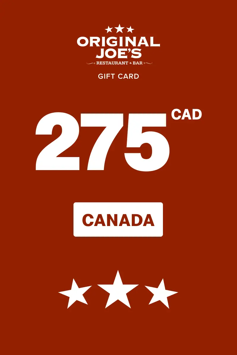Original Joe's 275 CAD Gift Card (Canada) - Digital Key