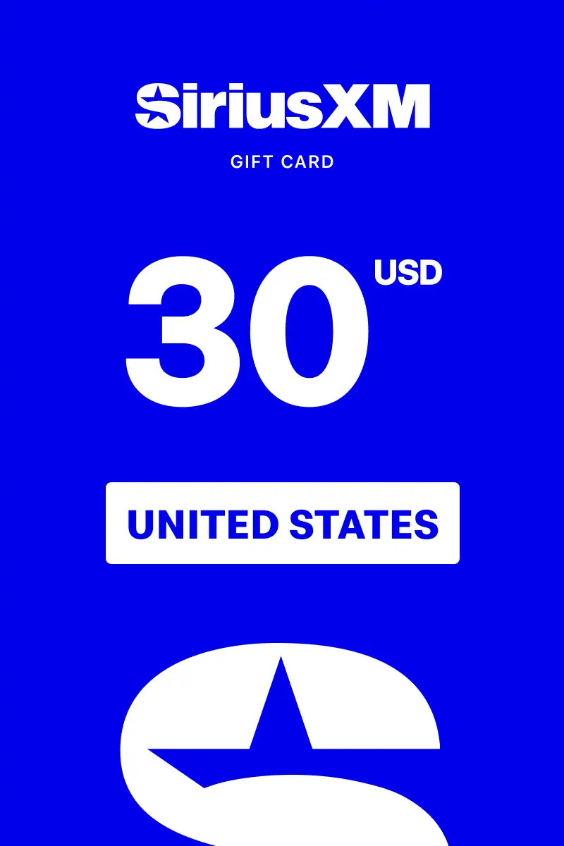 SiriusXM 30 USD Gift Card (United States) - Digital Key