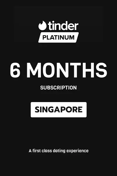 Tinder Platinum 6 Months Subscription (Singapore) - Digital Key