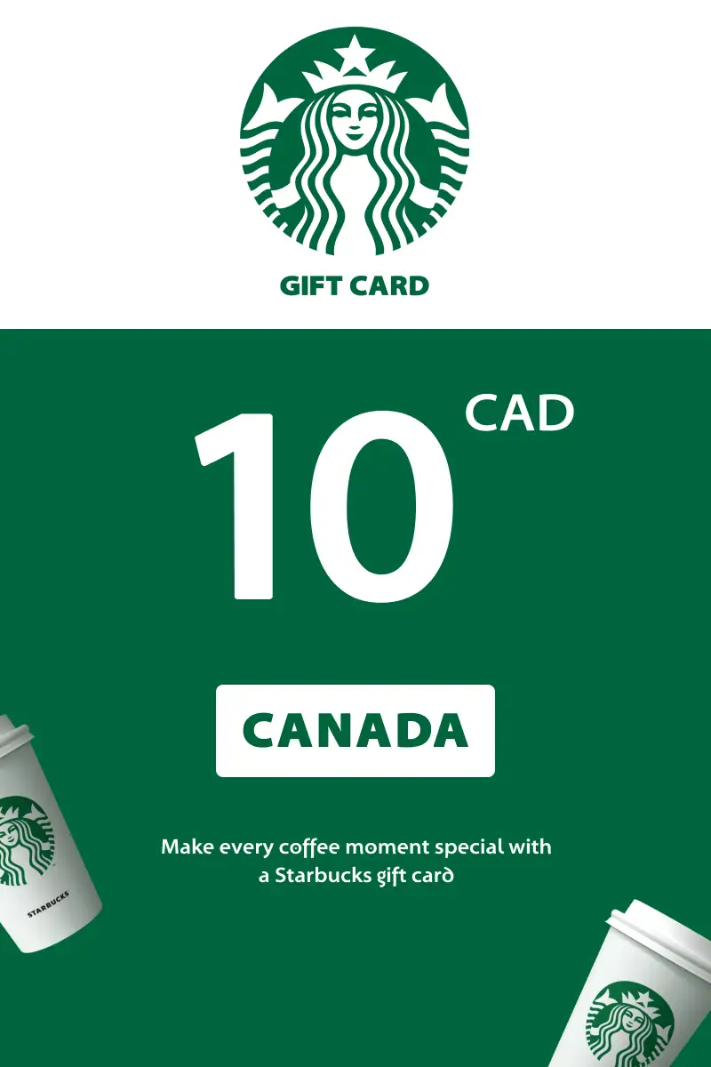 Starbucks 10 CAD Gift Card (Canada) - Digital Key