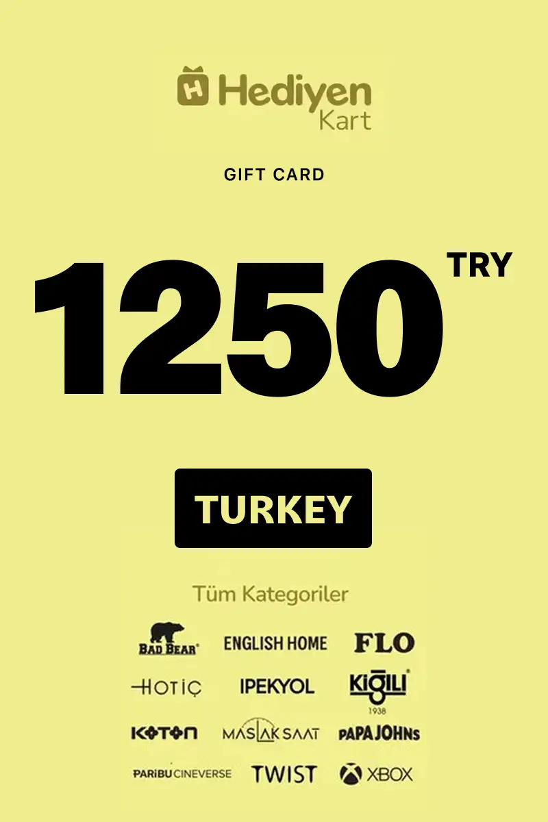 Hediyen Kart -All Access 1250 TRY Gift Card (Turkey) - Digital Key