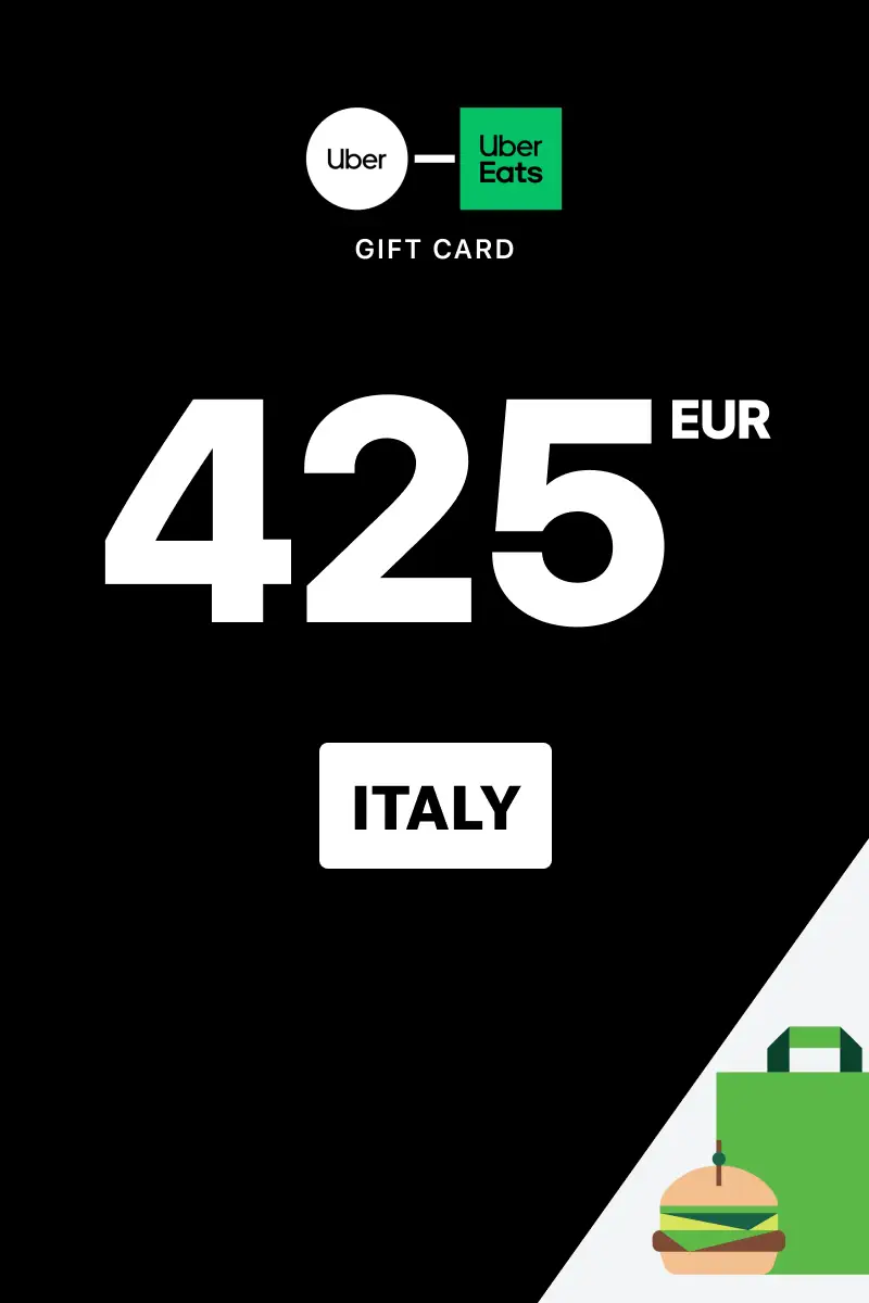 Uber Rides and Uber Eats 425 EUR Gift Card (Italy) - Digital Key