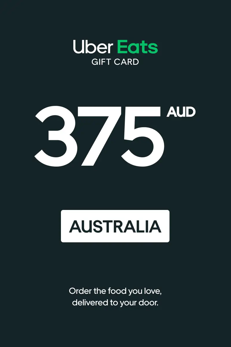 Uber Eats 375 AUD Gift Card (Australia) - Digital Key