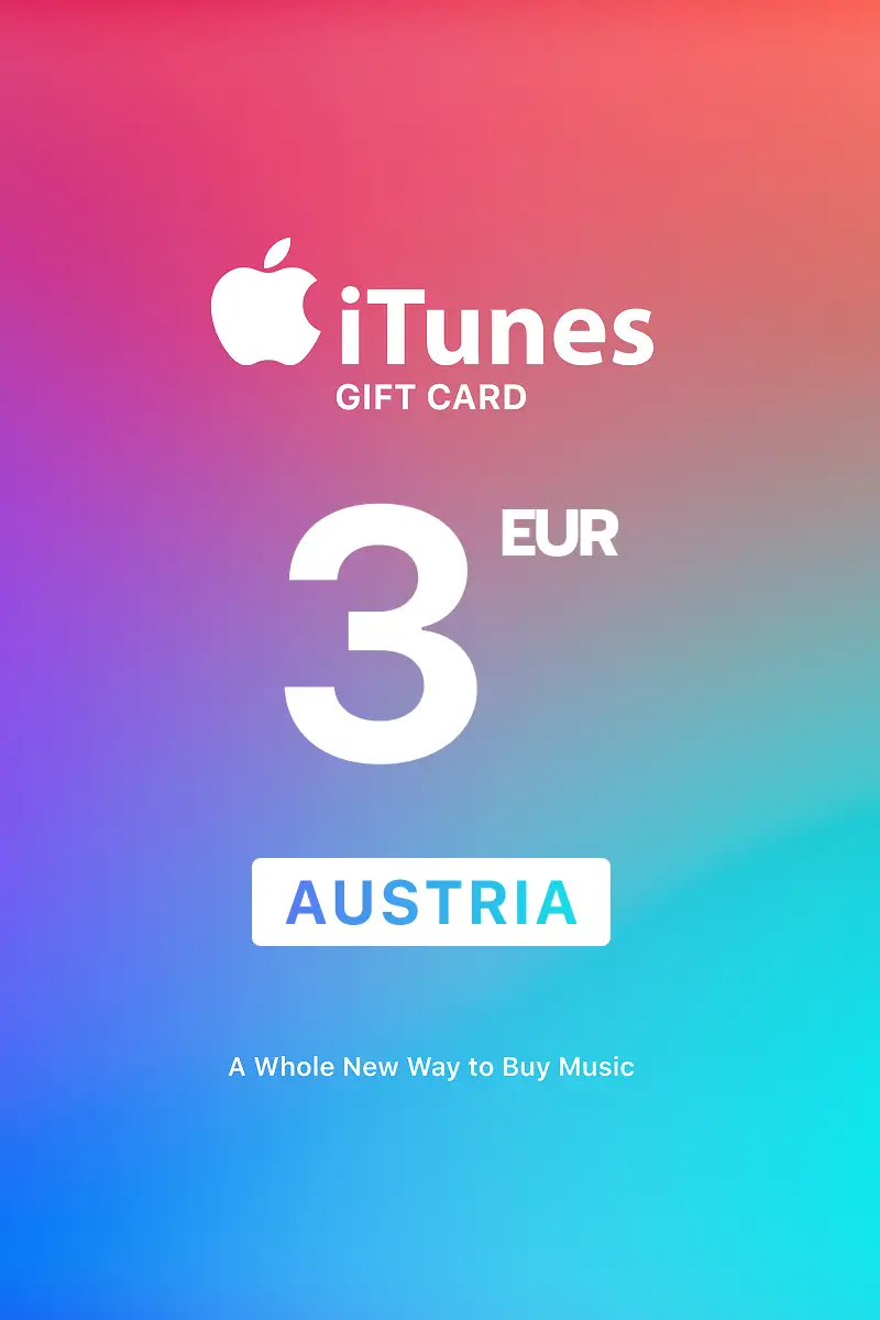 Apple iTunes 3 EUR Gift Card (Austria) - Digital Key