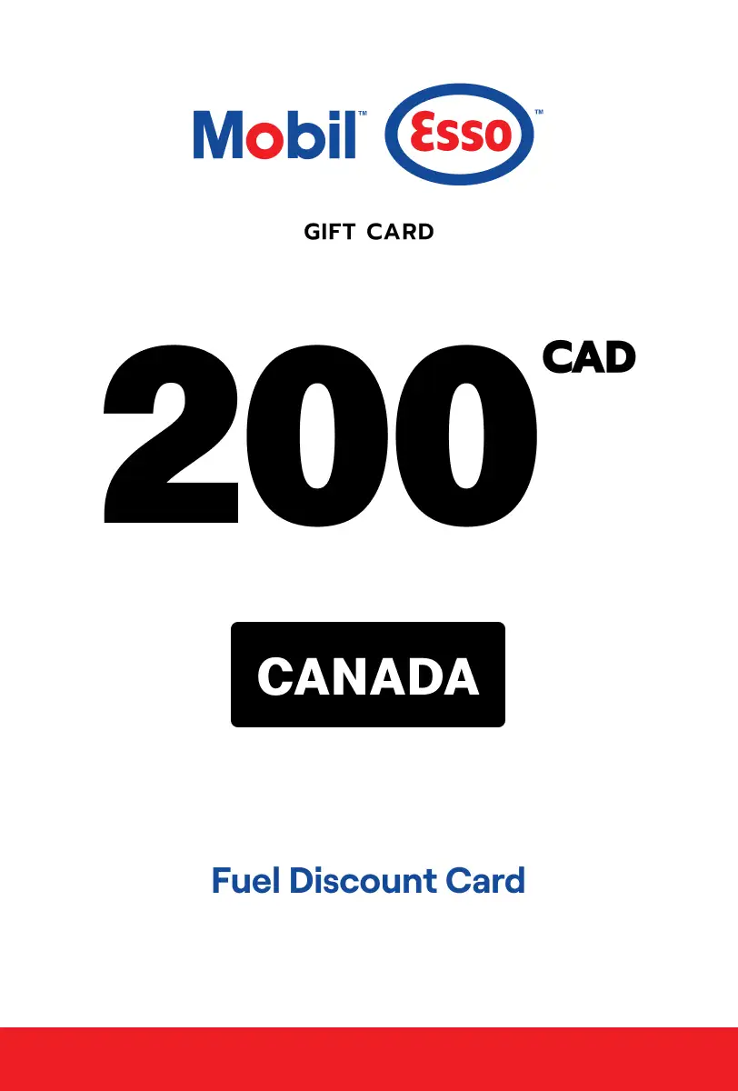Esso and Mobil Fuel Discount Card 200 CAD Gift Card (Canada) - Digital Key