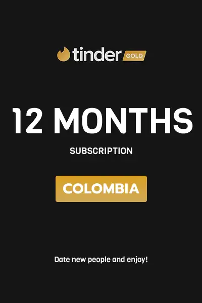 Tinder Gold 12 Months Subscription (Colombia) - Digital Key