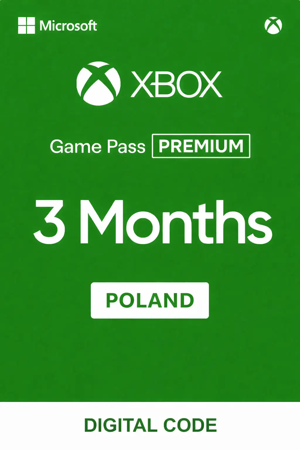 Xbox Game Pass (Premium) 3 Months (Poland) - Xbox Live - Digital Key