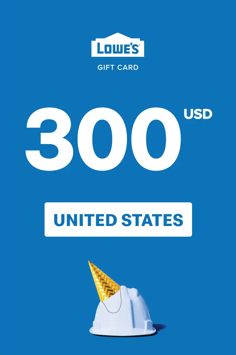 Lowe's 300 USD Gift Card (United States) - Digital Key