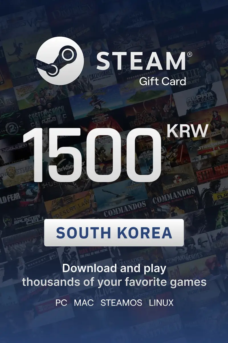 Steam Wallet 1500 KRW Gift Card (South Korea) - Digital key