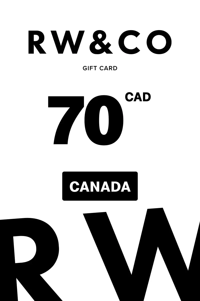 RW and Co 70 CAD Gift Card (Canada) - Digital Key