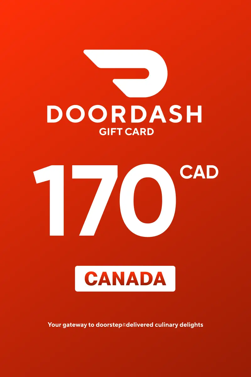 DoorDash 170 CAD Gift Card (Canada) - Digital Key