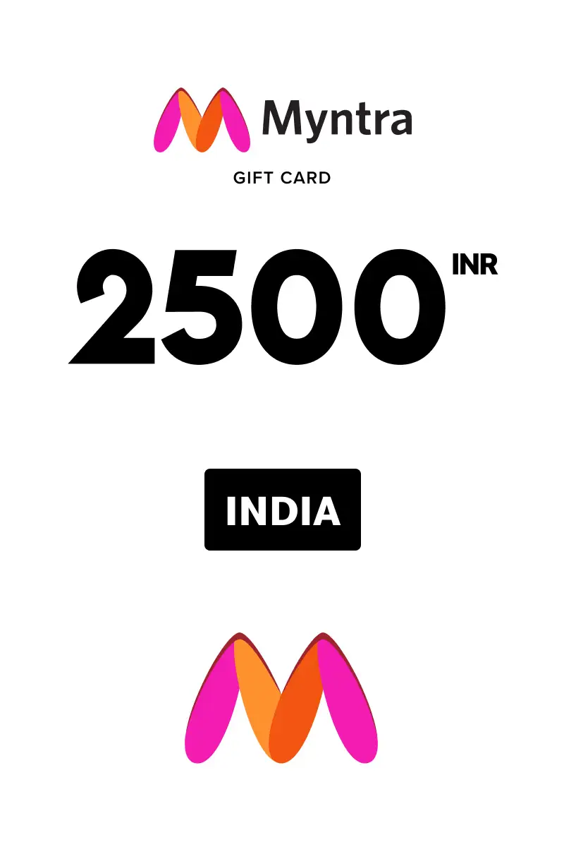 Myntra 2500 INR Gift Card (India) - Digital Key