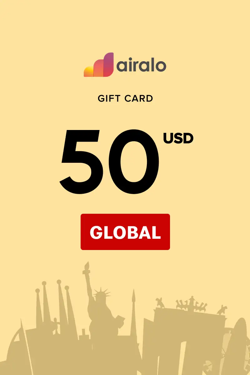 Airalo 50 USD Gift Card (Global) - Digital Key