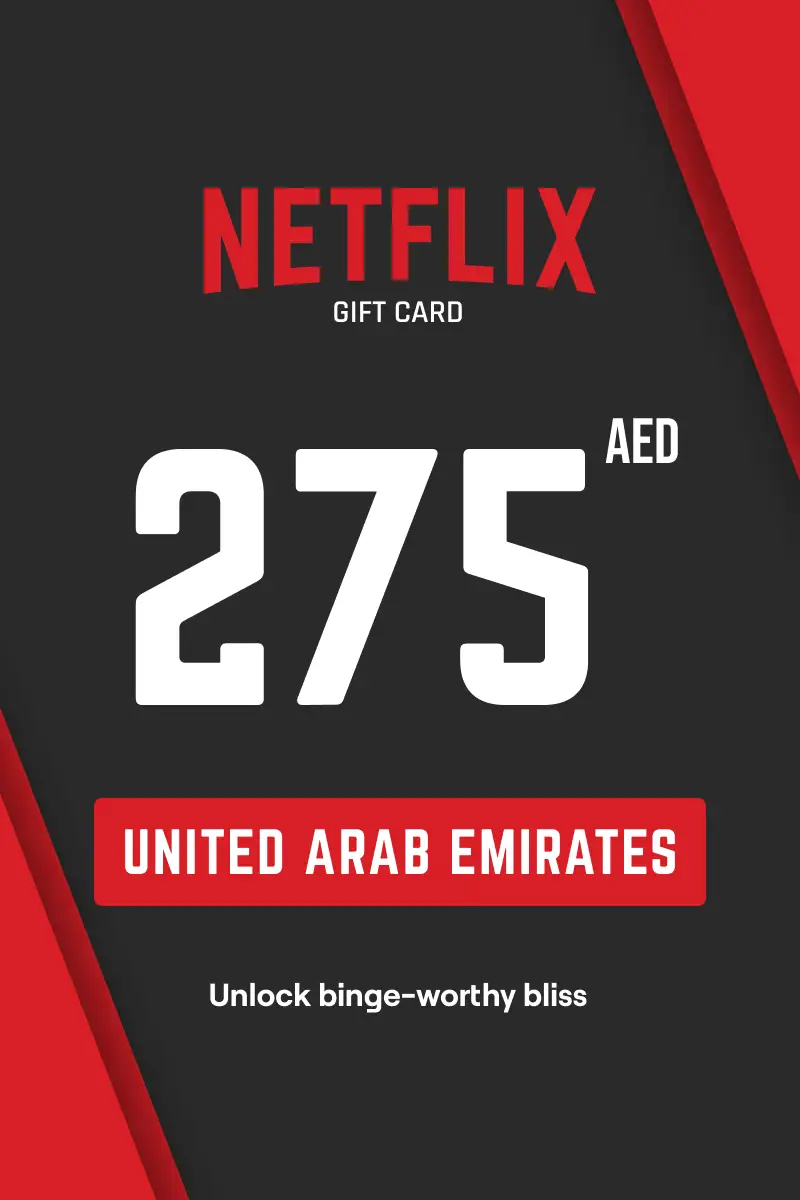 Netflix 275 AED Gift Card (United Arab Emirates) - Digital Key