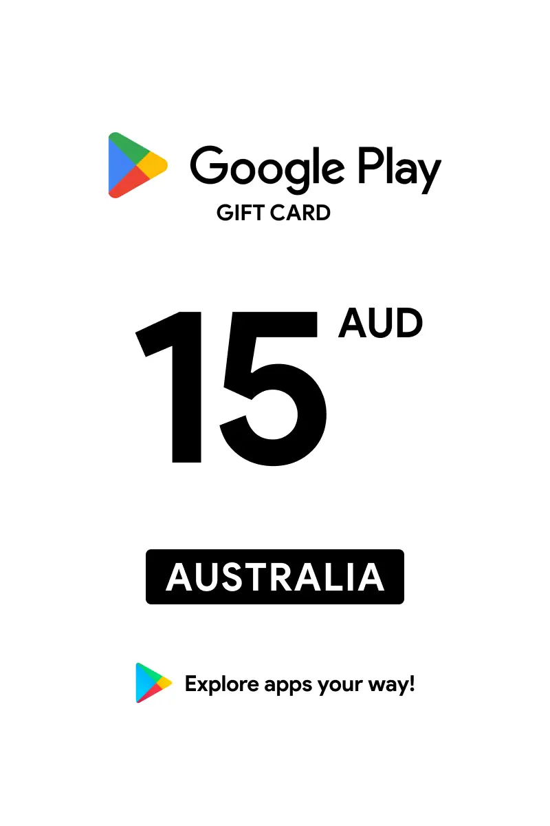 Google Play 15 AUD Gift Card (Australia) - Digital Key