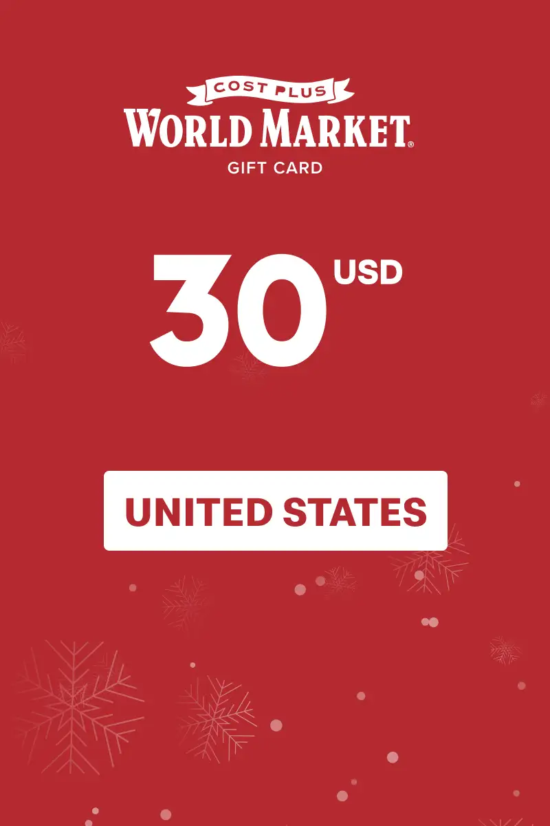 Cost Plus World Market 30 USD Gift Card (United States) - Digital Key