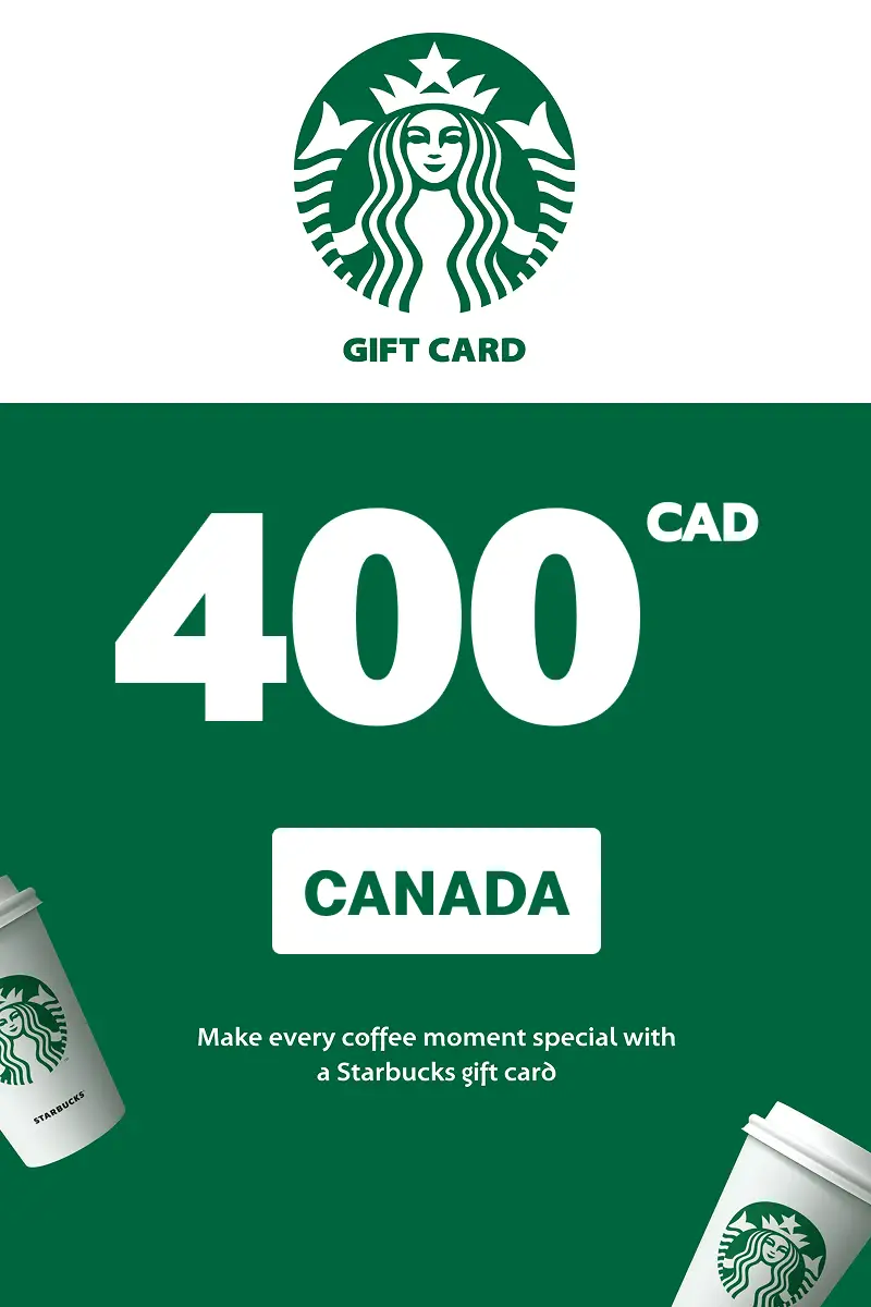 Starbucks 400 CAD Gift Card (Canada) - Digital Key