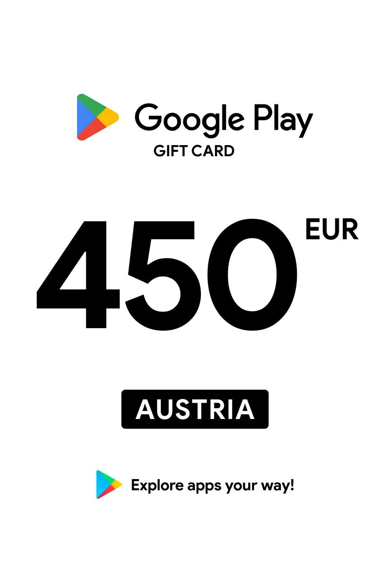 Google Play 450 EUR Gift Card (Austria) - Digital Key