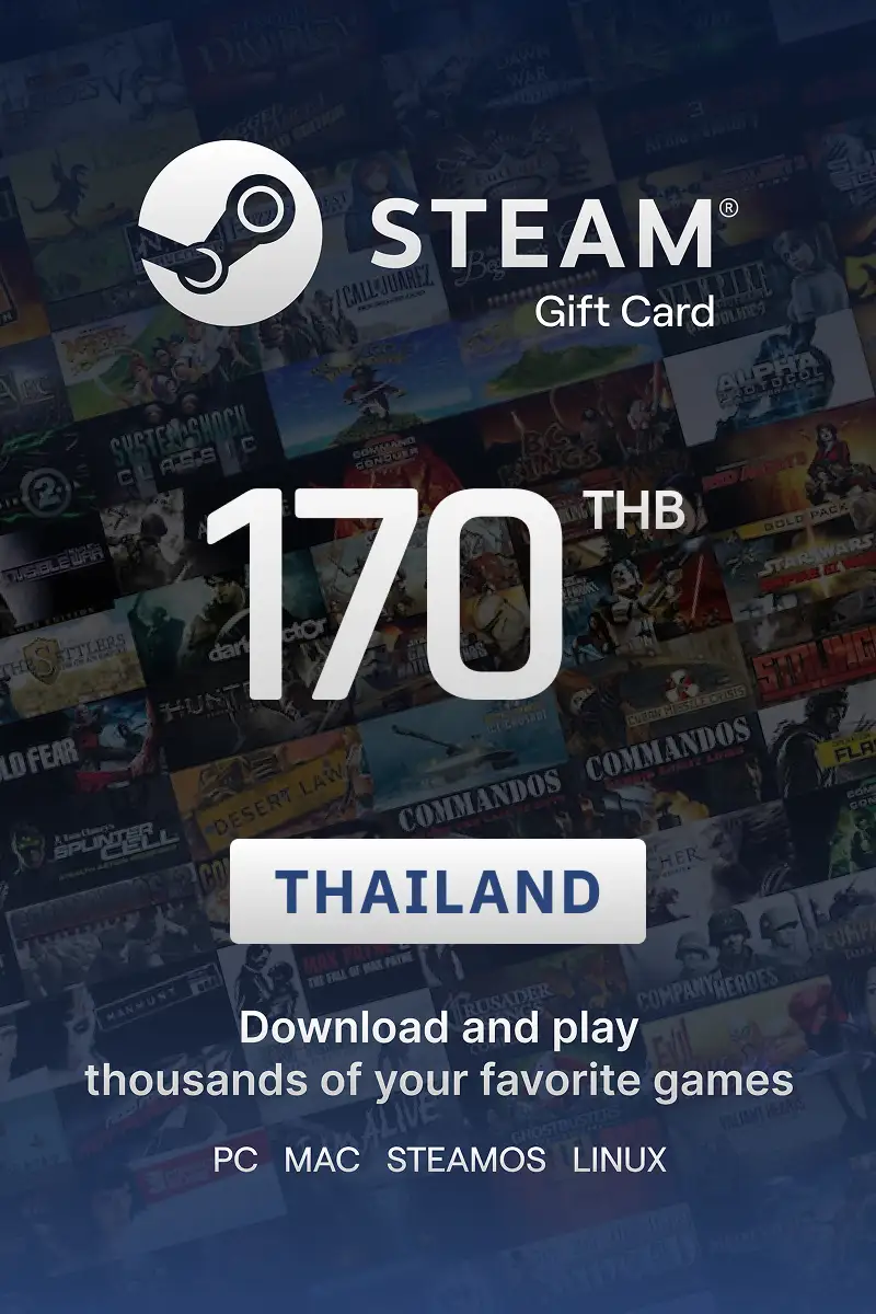 Steam Wallet 170 THB Gift Card (Thailand) - Digital Key