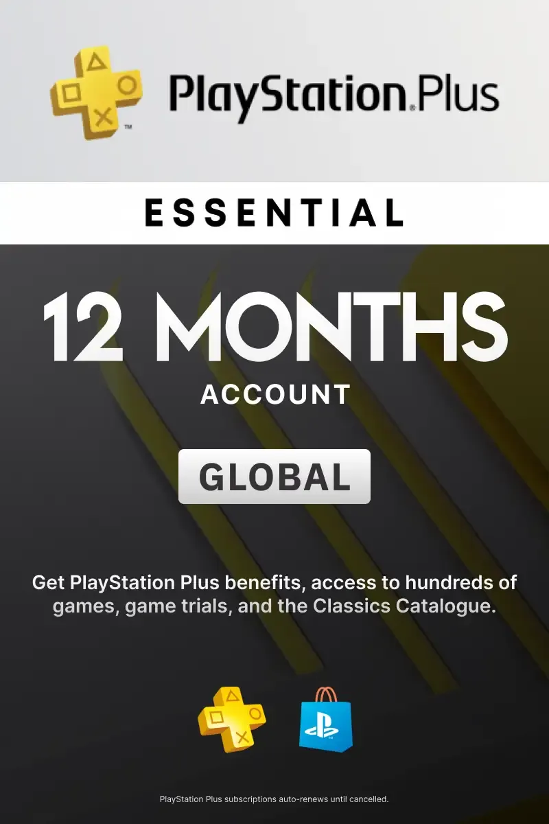 PlayStation Plus Essential 12 Months Membership Global  PSN Account