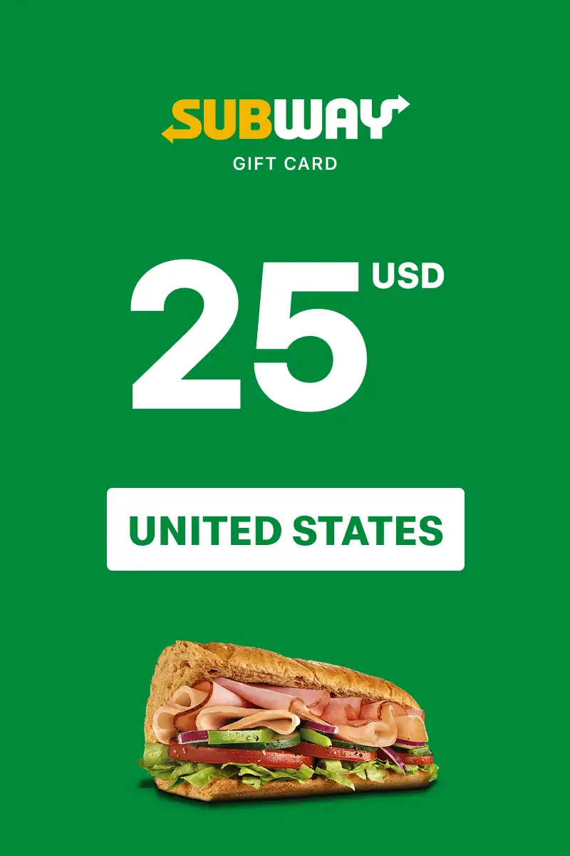 Subway 25 USD Gift Card (United States) - Digital Key